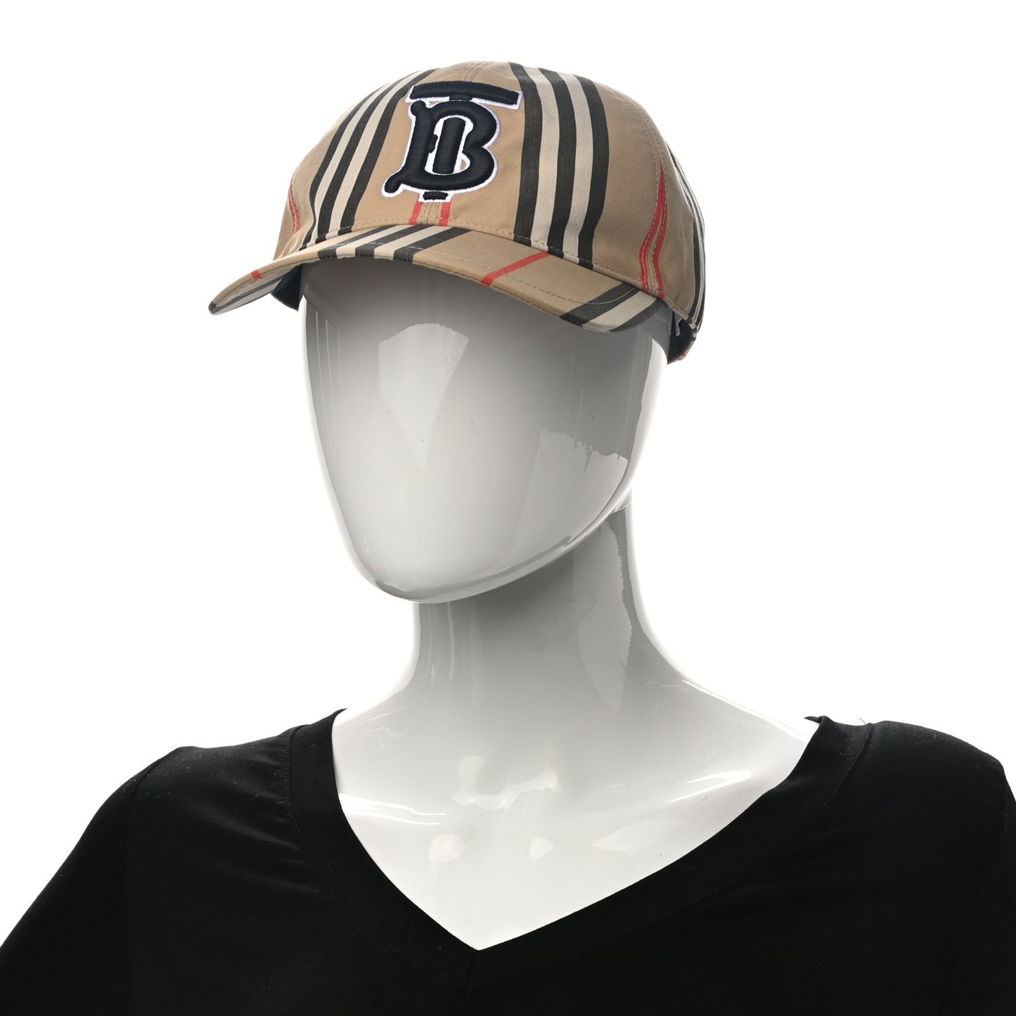 Cotton Vintage Check Monogram Baseball Hat M Archive Beige