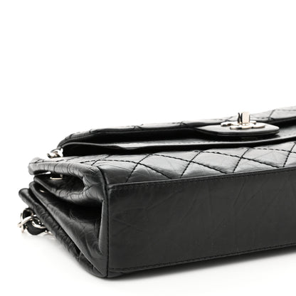 Chanel Aged Calfskin Quilted Medium Accordion Flap Black 8 of 9