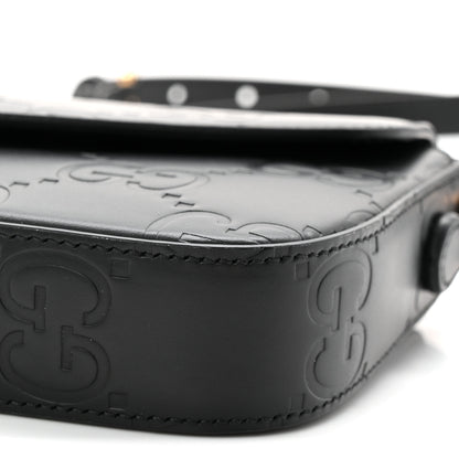 Gucci Gilbert Calfskin GG Super Mini Shoulder Bag Black 10 of 10