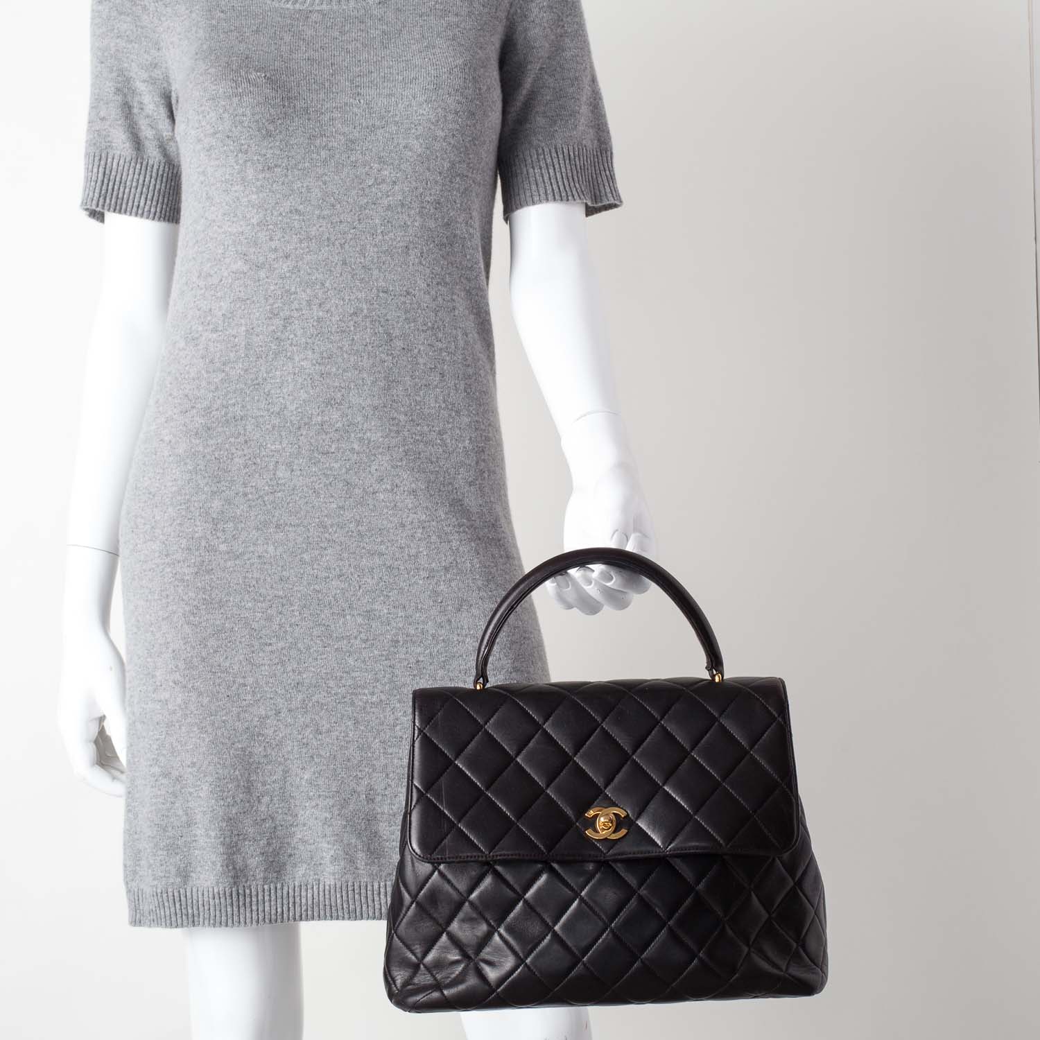 Chanel Lambskin Kelly Flap Bag Black 2 of 9