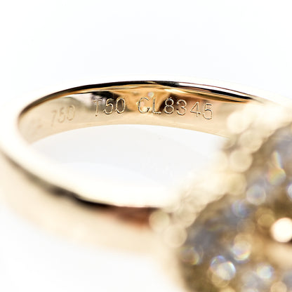 Van Cleef & Arpels 18K Yellow Gold Diamond Vintage Alhambra Ring 50 5.25 4 of 4
