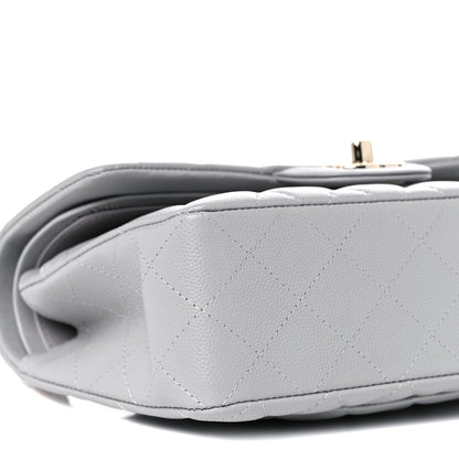 Chanel Caviar Quilted Small Double Flap Grey 8 of 10