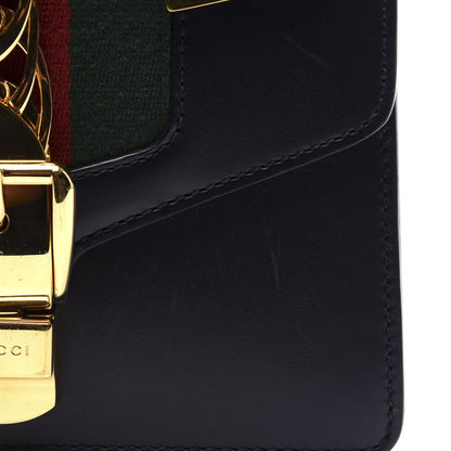 Gucci Calfskin Mini Sylvie Chain Shoulder Bag Black 12 of 14