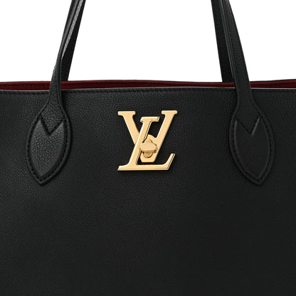 Louis Vuitton Grained Calfskin Lockme Shopper Black 7 of 10