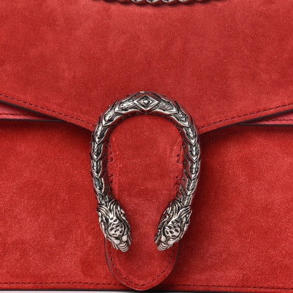 Gucci Suede Vitello Velvet Small Dionysus Shoulder Bag Vulcanic Red 10 of 12