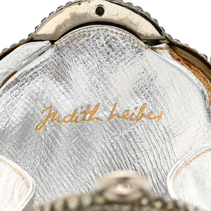 Judith Leiber Swarovski Crystal Chatelaine Minaudiere Silver 6 of 15