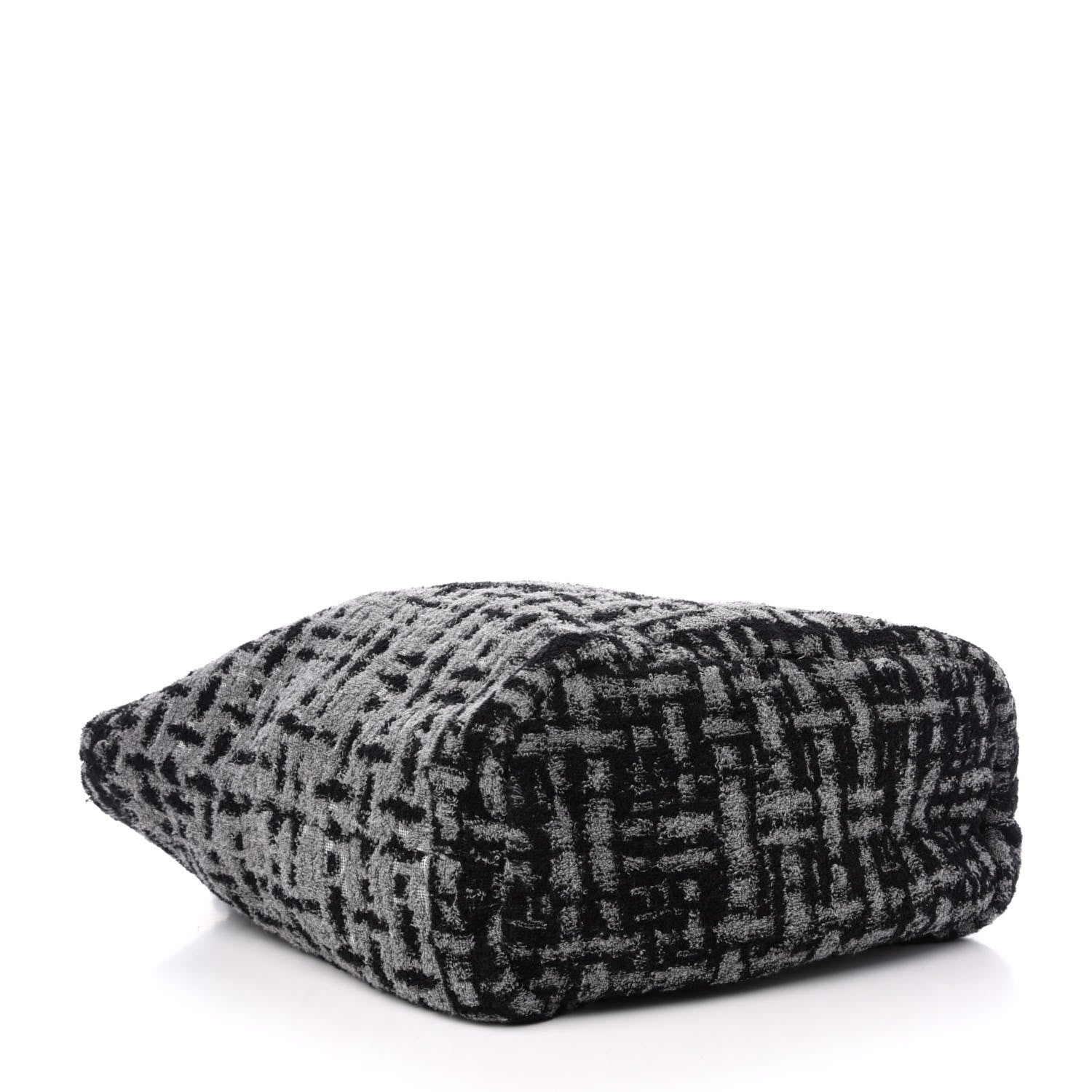 Chanel Terry Cotton CC Tote Black Grey 5 of 14
