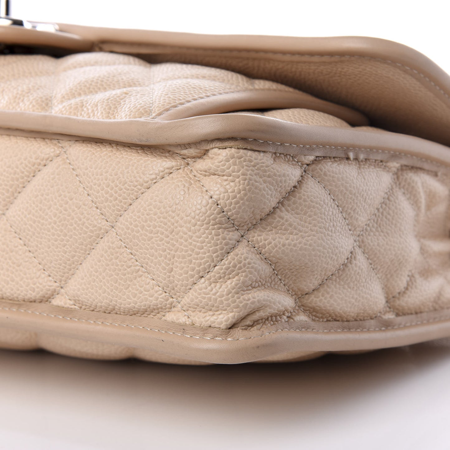 Caviar French Riviera Large Flap Beige