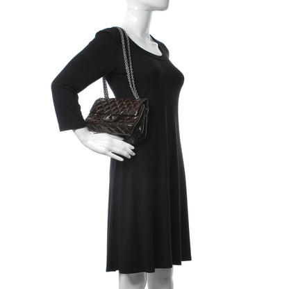 Chanel Patent Quilted Small Accordion 2.55 Reissue Flap Dark Brown 2 of 11