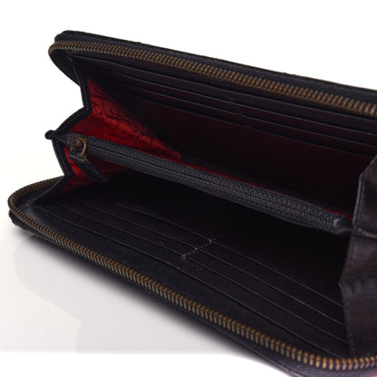 Christian Dior Lambskin Cannage D Continental Zip Wallet Black 6 of 10