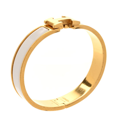 Hermes Enamel Narrow Clic Clac H Bracelet GM White 6 of 6
