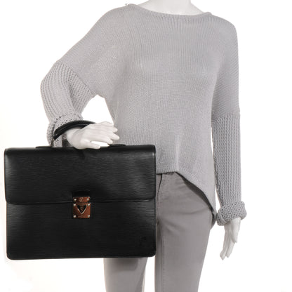 Louis Vuitton Epi Robusto 1 Compartment Briefcase Black 2 of 8