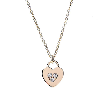 Tiffany 18K Yellow Gold Diamond Heart Locket Pendant Necklace 4 of 7