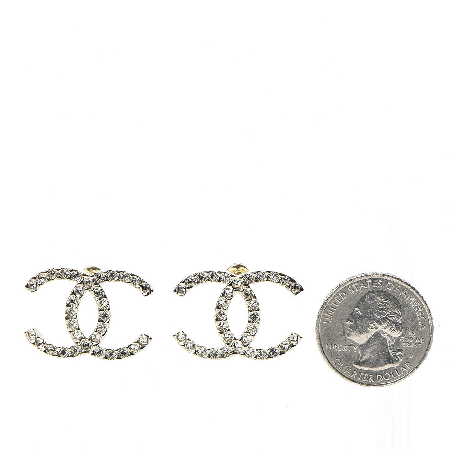 Baguette Crystal High Society CC Earrings Gold