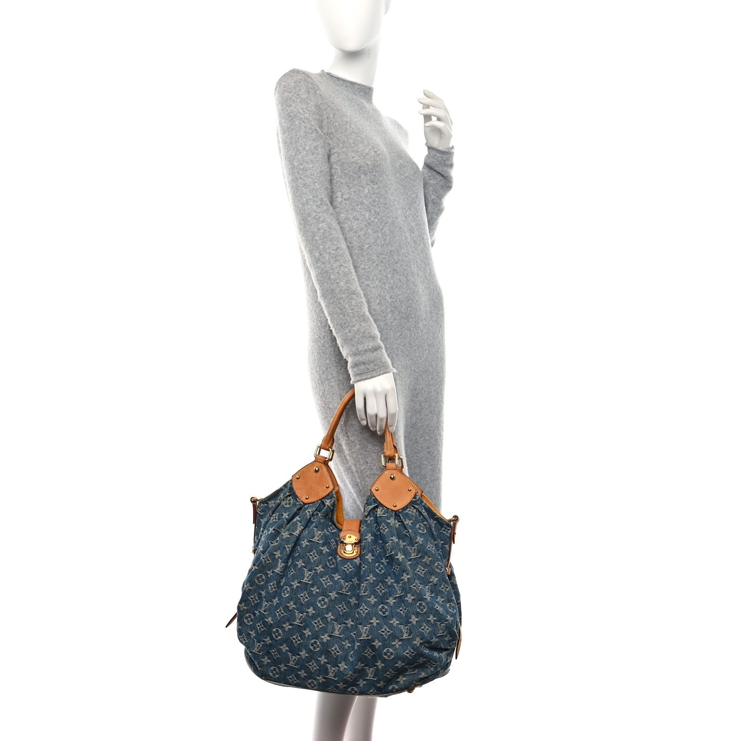 Louis Vuitton Denim Mahina XL Blue 2 of 13