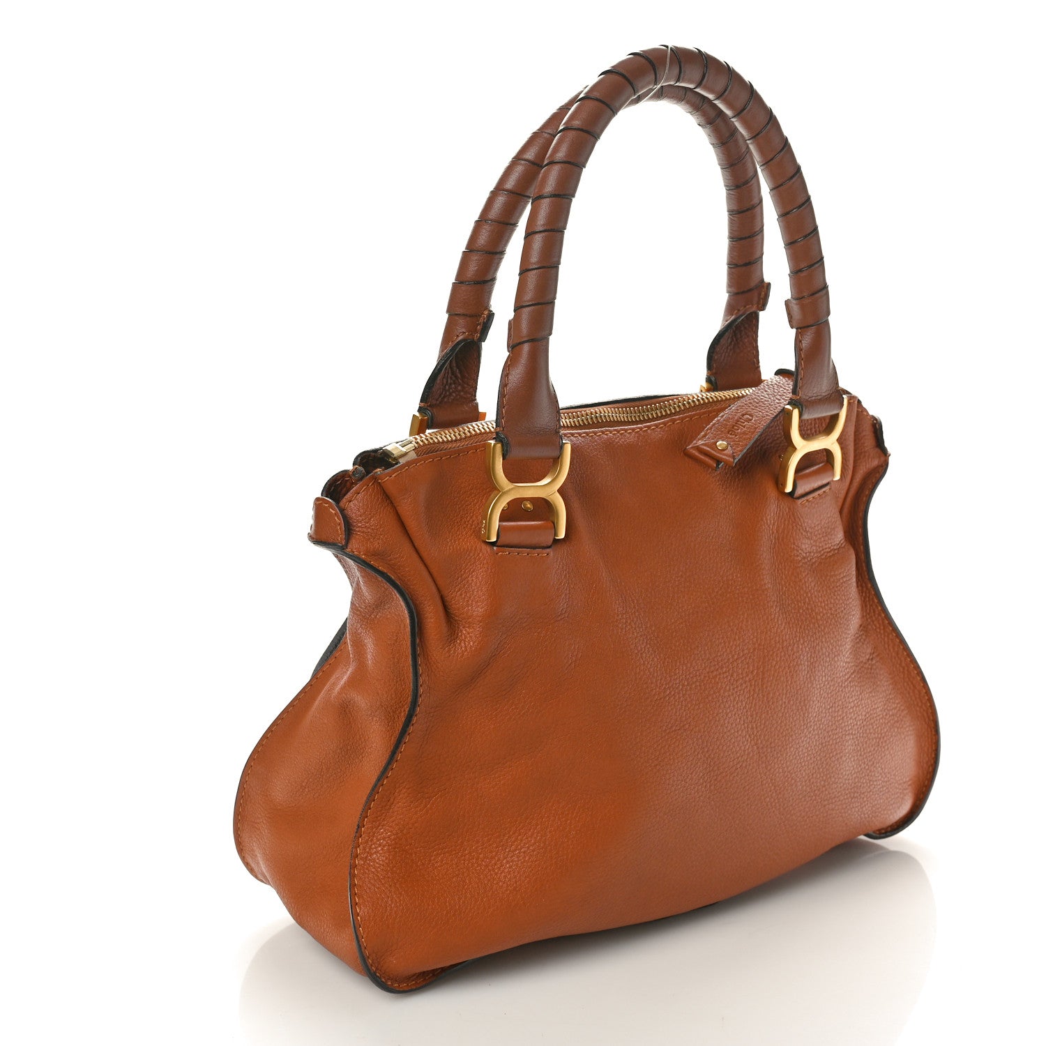 Chloe Calfskin Medium Marcie Satchel Tan 3 of 10