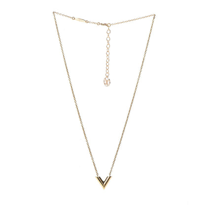 Louis Vuitton Essential V Necklace Gold 3 of 7