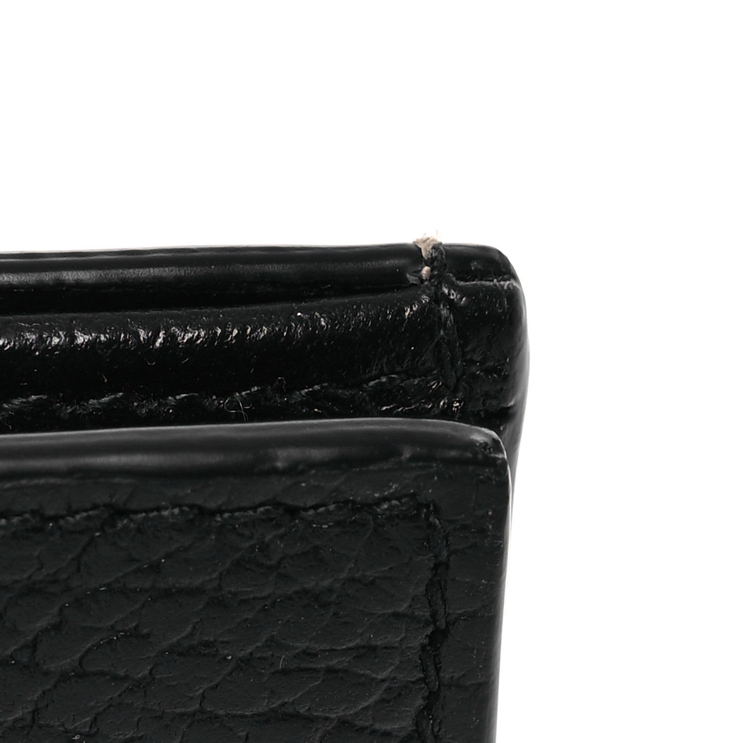 Gucci Dollar Calfskin GG Supreme Monogram GG Marmont Card Case Black Beige Ebony 12 of 12