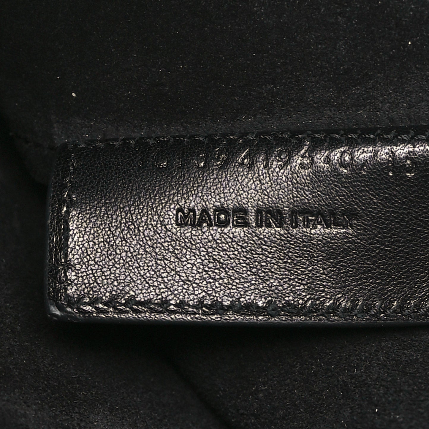Calfskin Crocodile Embossed Large Shopper Tote Black