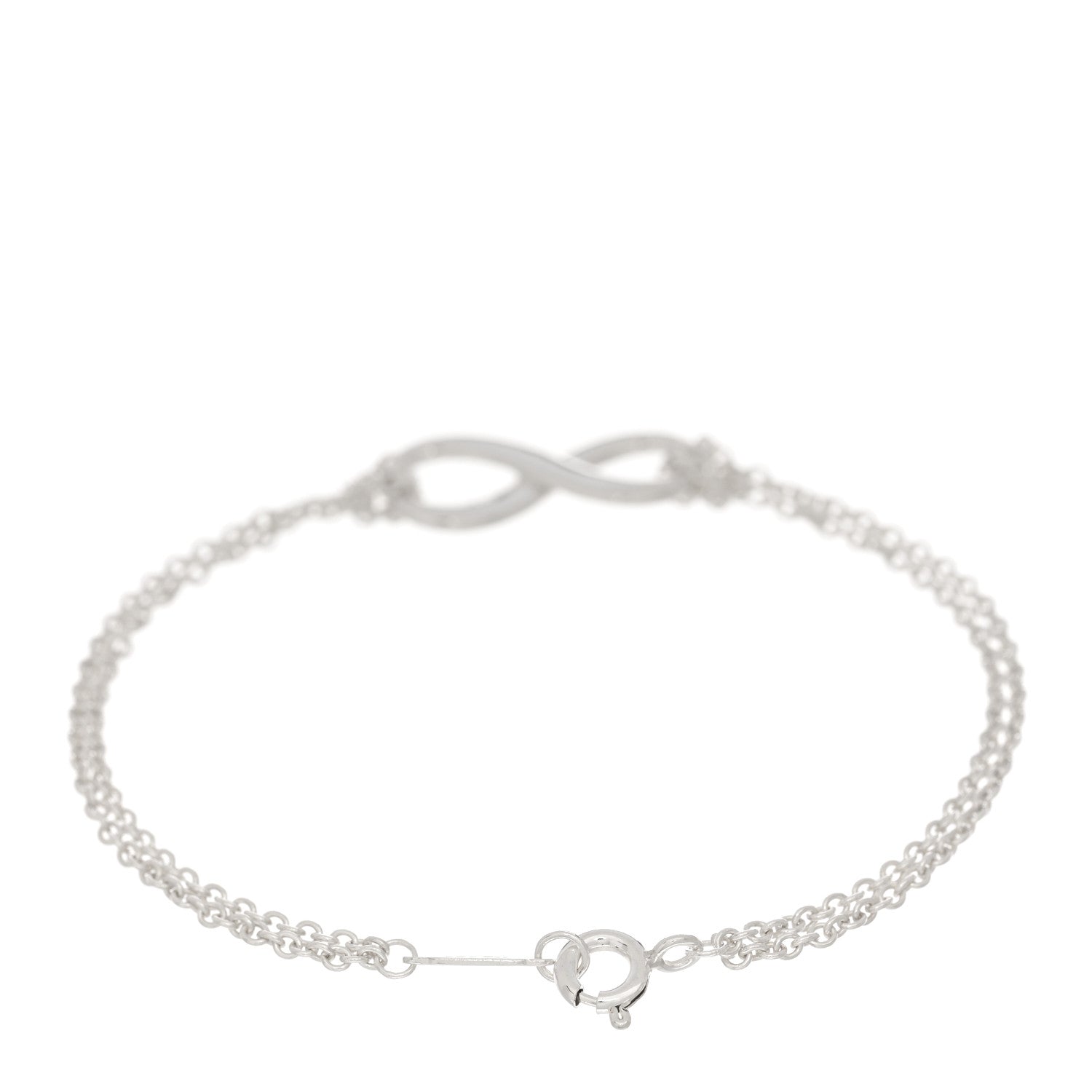 Tiffany Sterling Silver Infinity Double Chain Bracelet 2 of 4