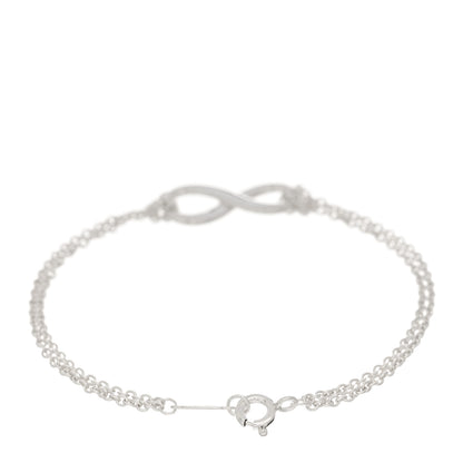 Tiffany Sterling Silver Infinity Double Chain Bracelet 2 of 4