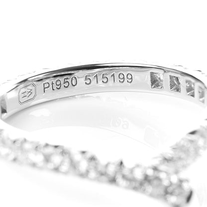 Harry Winston Platinum Diamond Ribbon Wedding Band Ring 50 5.25 4 of 5