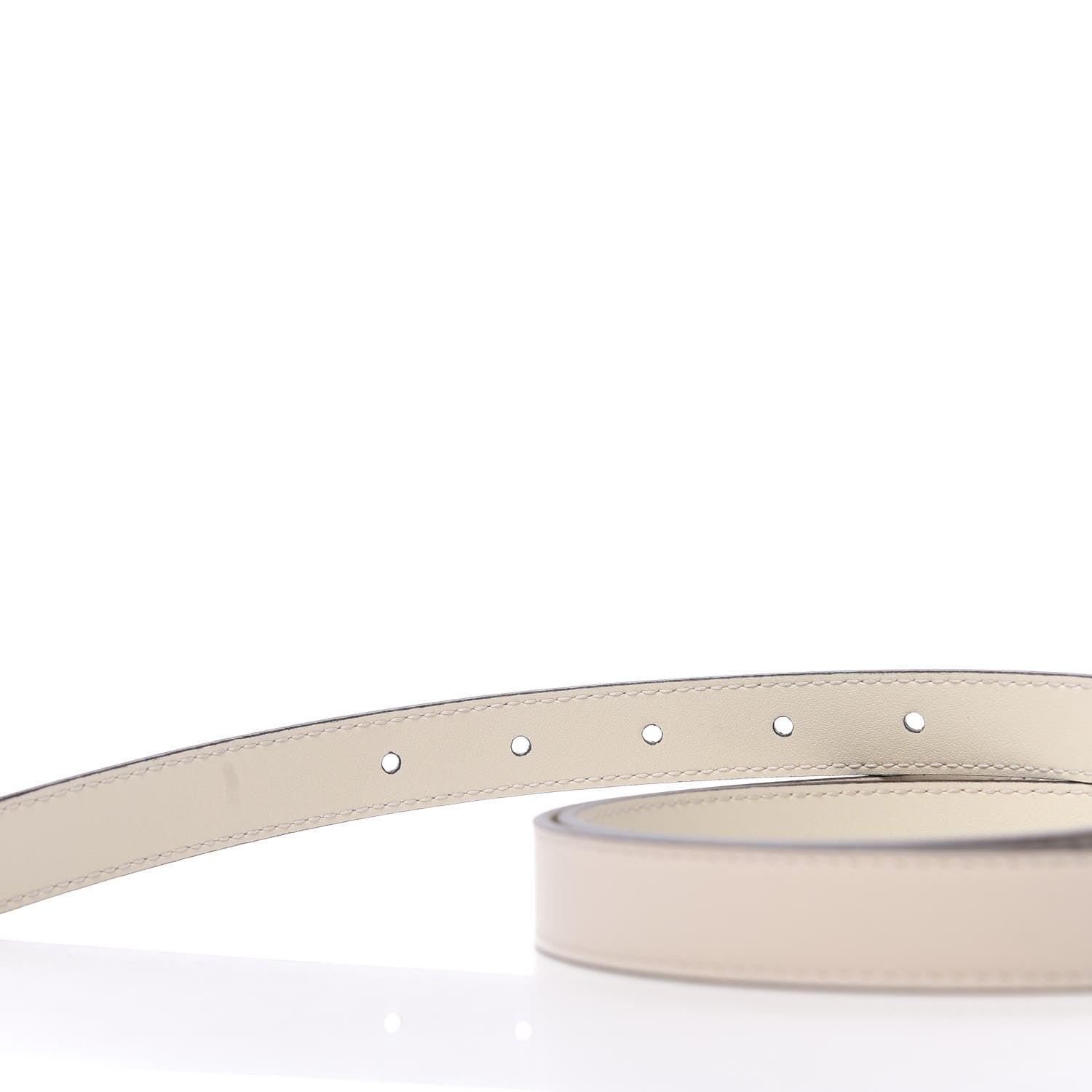 Gucci Calfskin Double G 20mm Belt 95 38 Mystic White 3 of 7