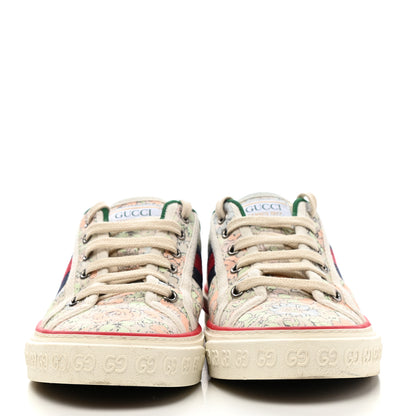 Gucci X LIBERTY OF LONDON Canvas Web Tracy Print Womens 1977 Tennis Sneakers 38.5 Mint Peach Mystic White 2 of 8