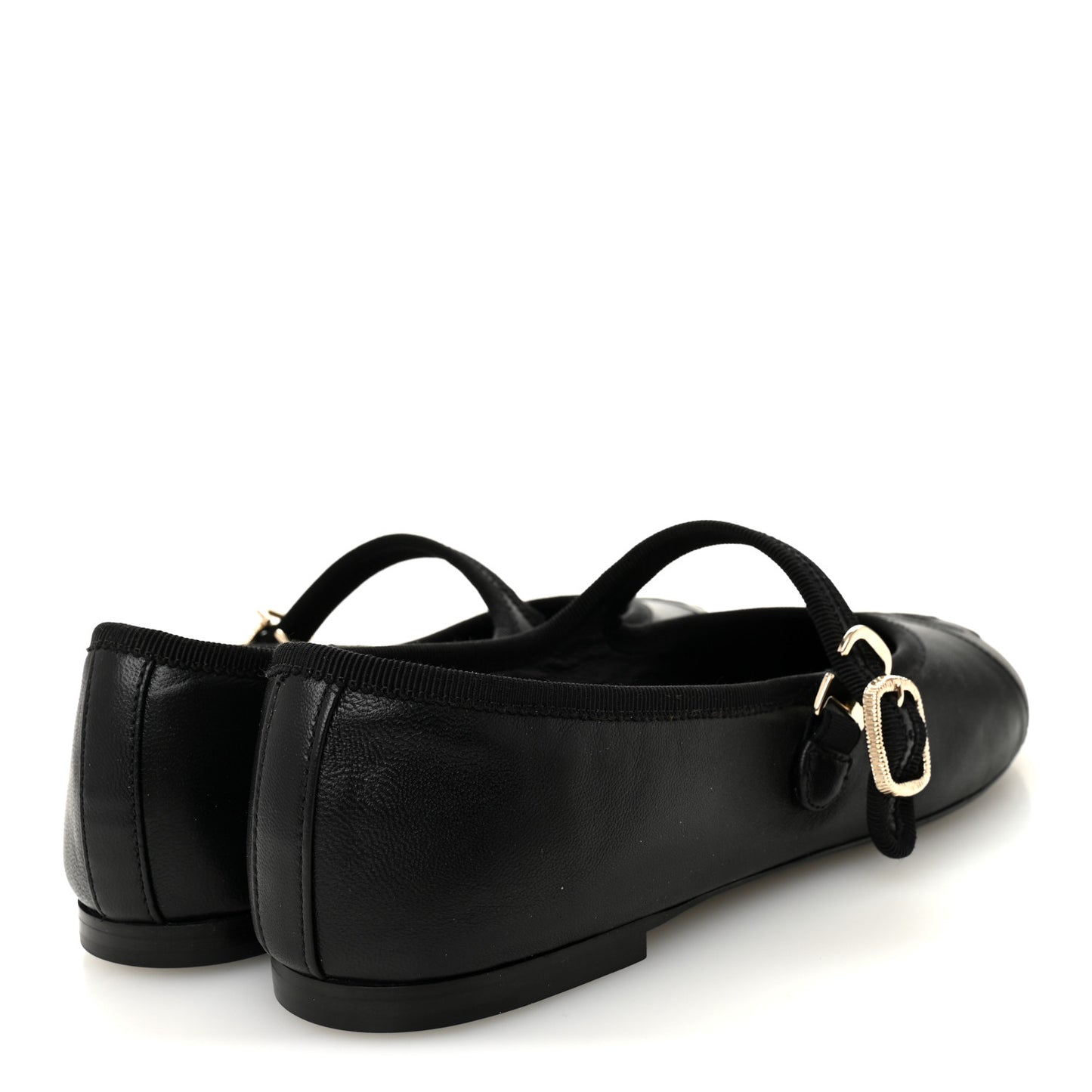Lambskin Mary Jane Flats 39 Black