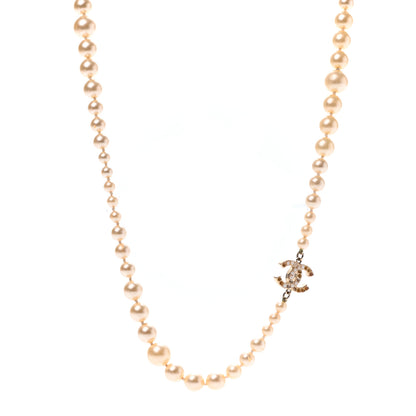 Chanel Pearl CC Long Necklace Gold 1 of 3