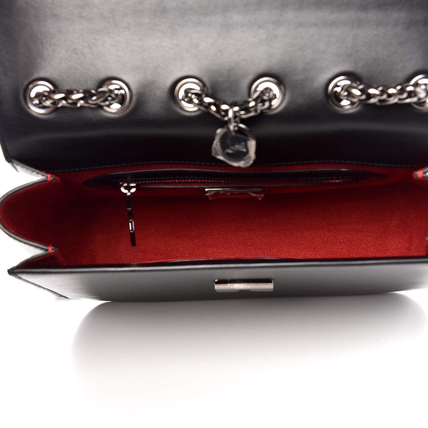Calfskin Small Sweety Charity NV Shoulder Bag Black