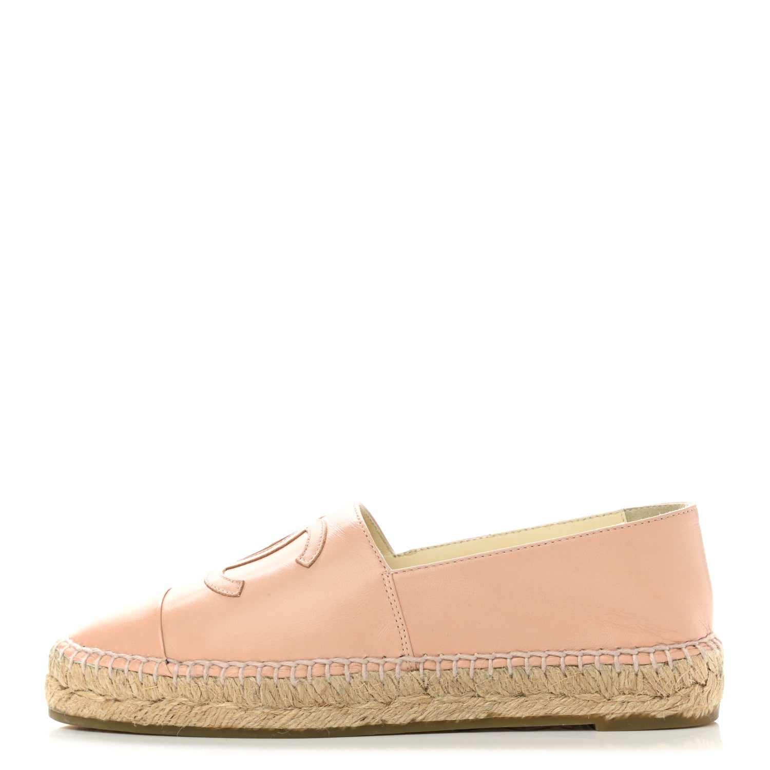 Chanel Lambskin CC Espadrilles 36 Nude 1 of 9