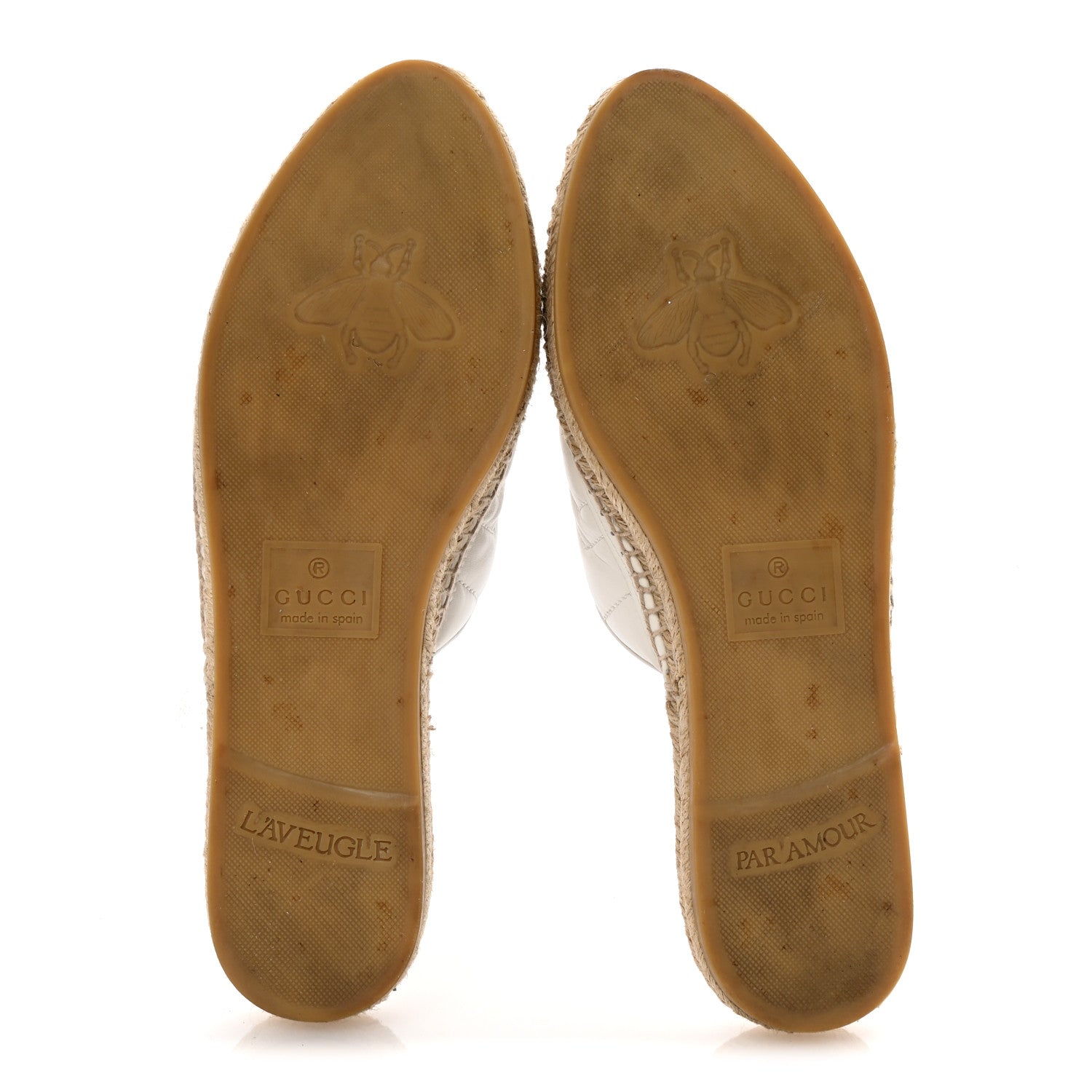 Gucci Nappa Matelasse GG Marmont Espadrille Slippers 40.5 Great White 6 of 10