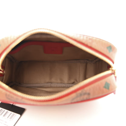 MCM Skyoptic Visetos Spectrum Diamond Camera Bag Cognac Red 5 of 9