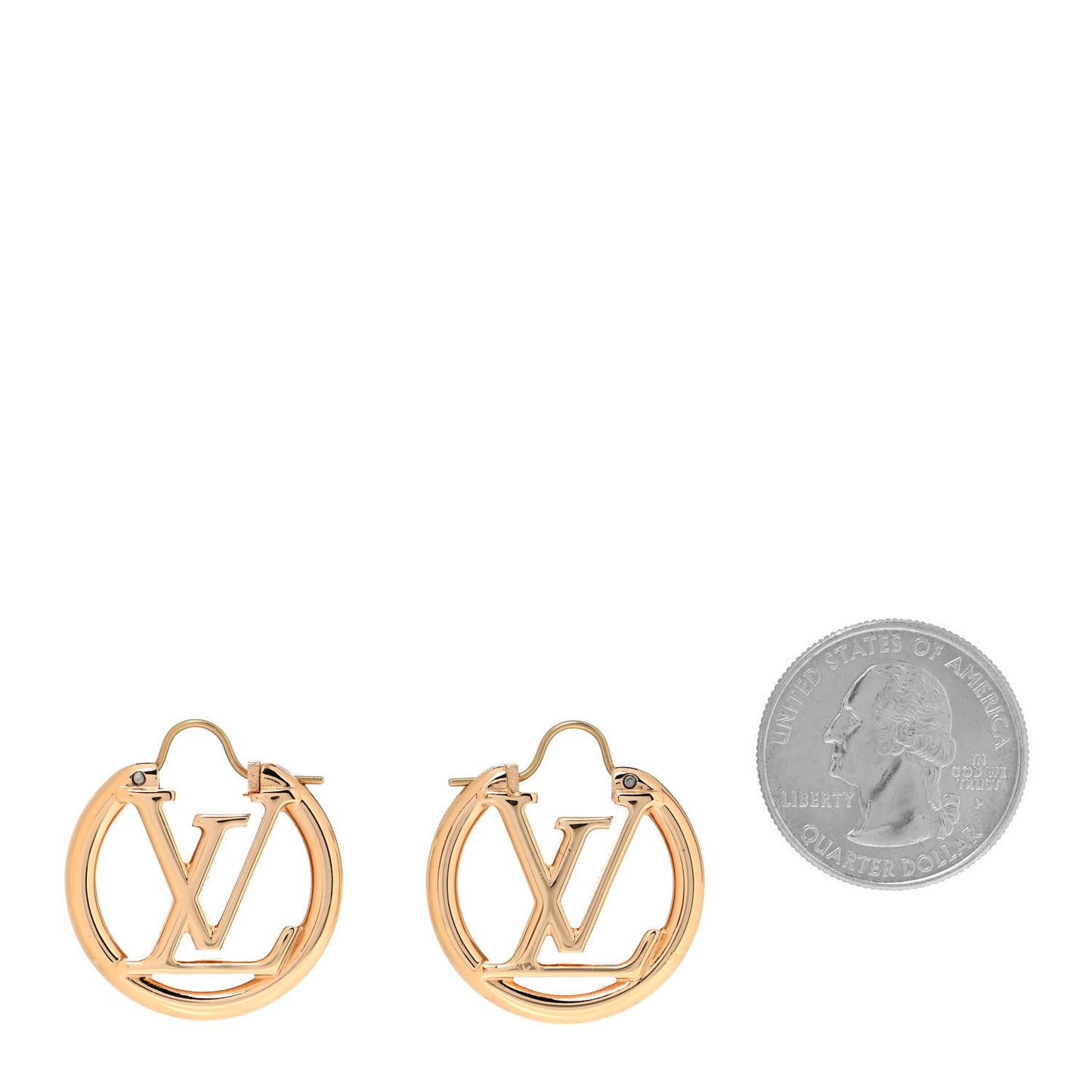 Metal Small Louise Hoop Earrings Gold