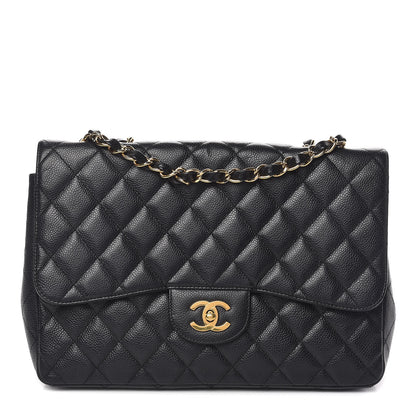 Chanel Caviar Quilted Jumbo Single Flap Black 1 of 11