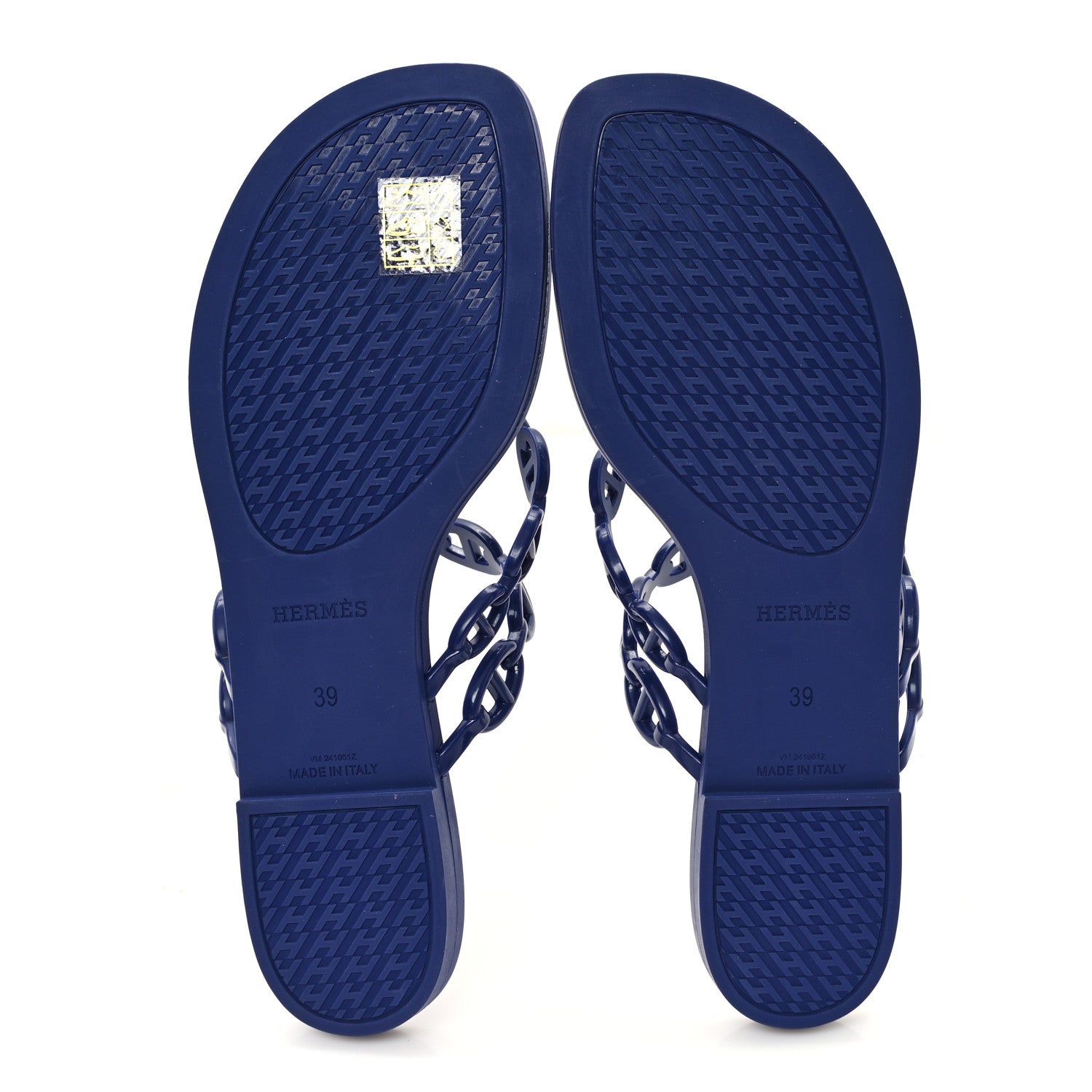 Hermes Rubber Chaine d'Ancre Island Sandals 39 Bleu Smalt 6 of 9