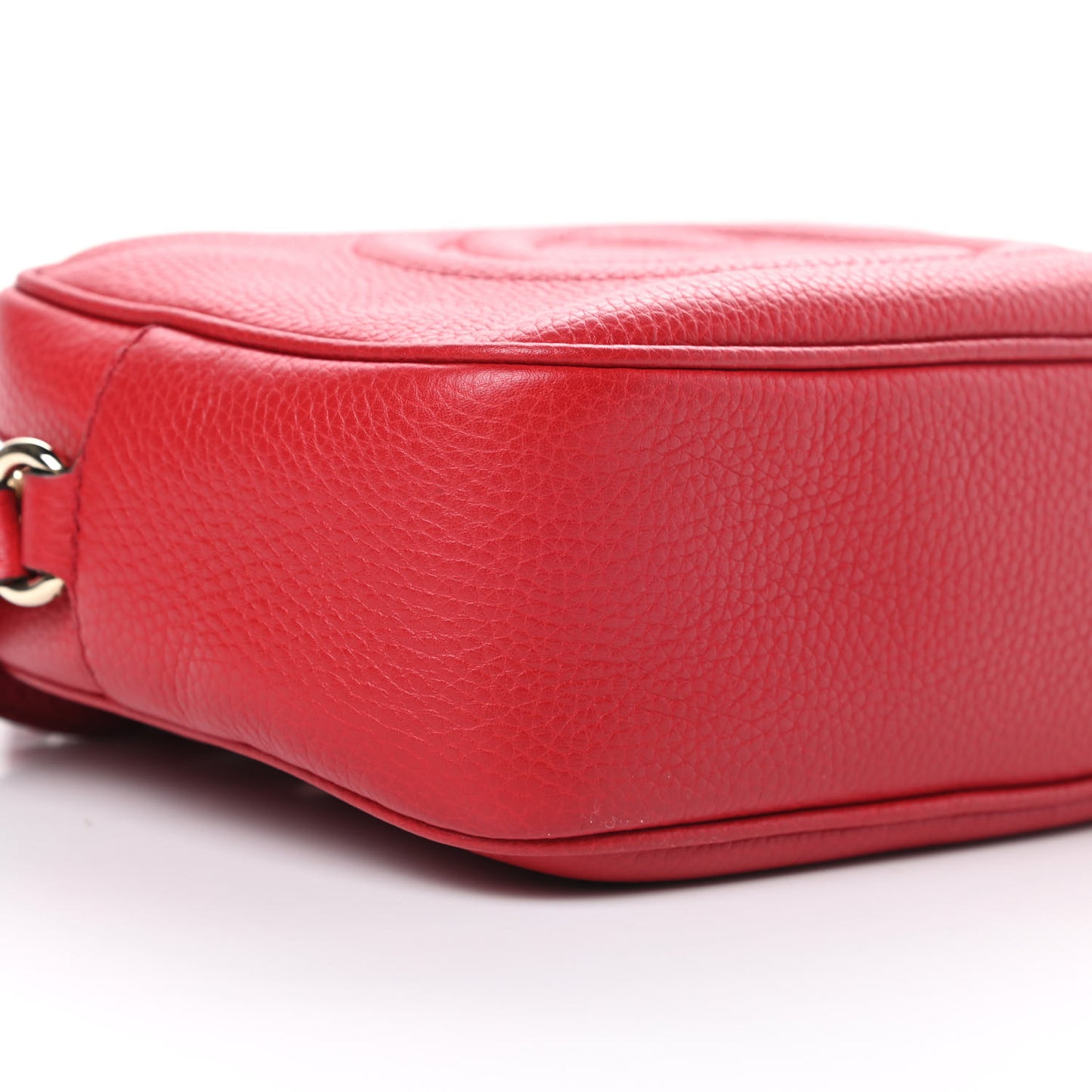 Pebbled Calfskin Small Soho Disco Bag Tabasco Red