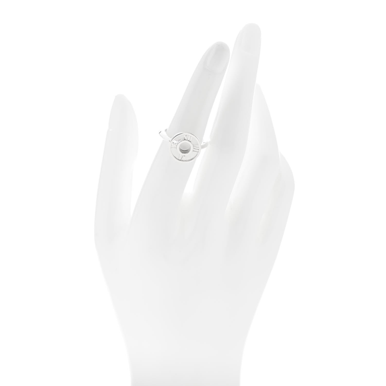 Tiffany Sterling Silver Atlas Round Medallion Ring 51 5.75 2 of 5