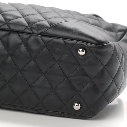 Chanel Calfskin Quilted Large Cambon Bowler Black White 6 of 10