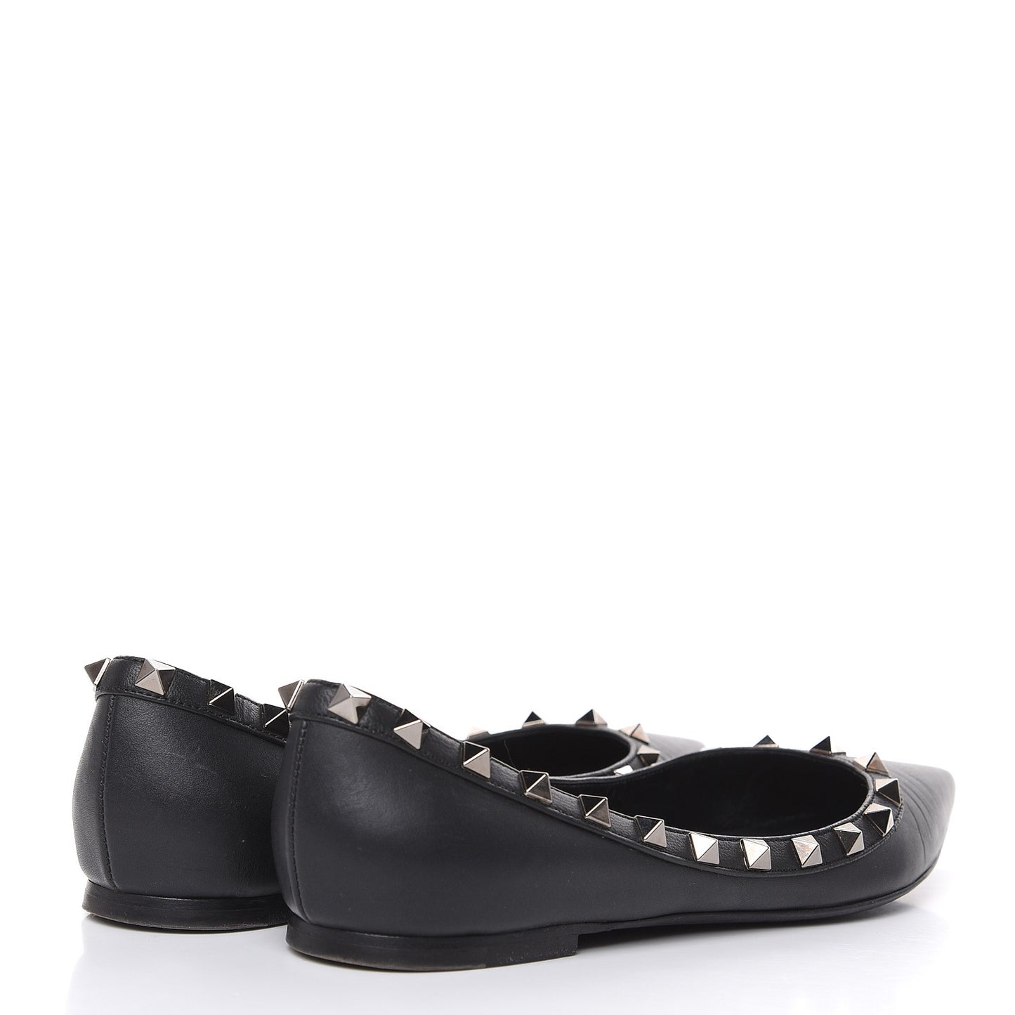 Nappa Rockstud Ballerina Flats 36 Black