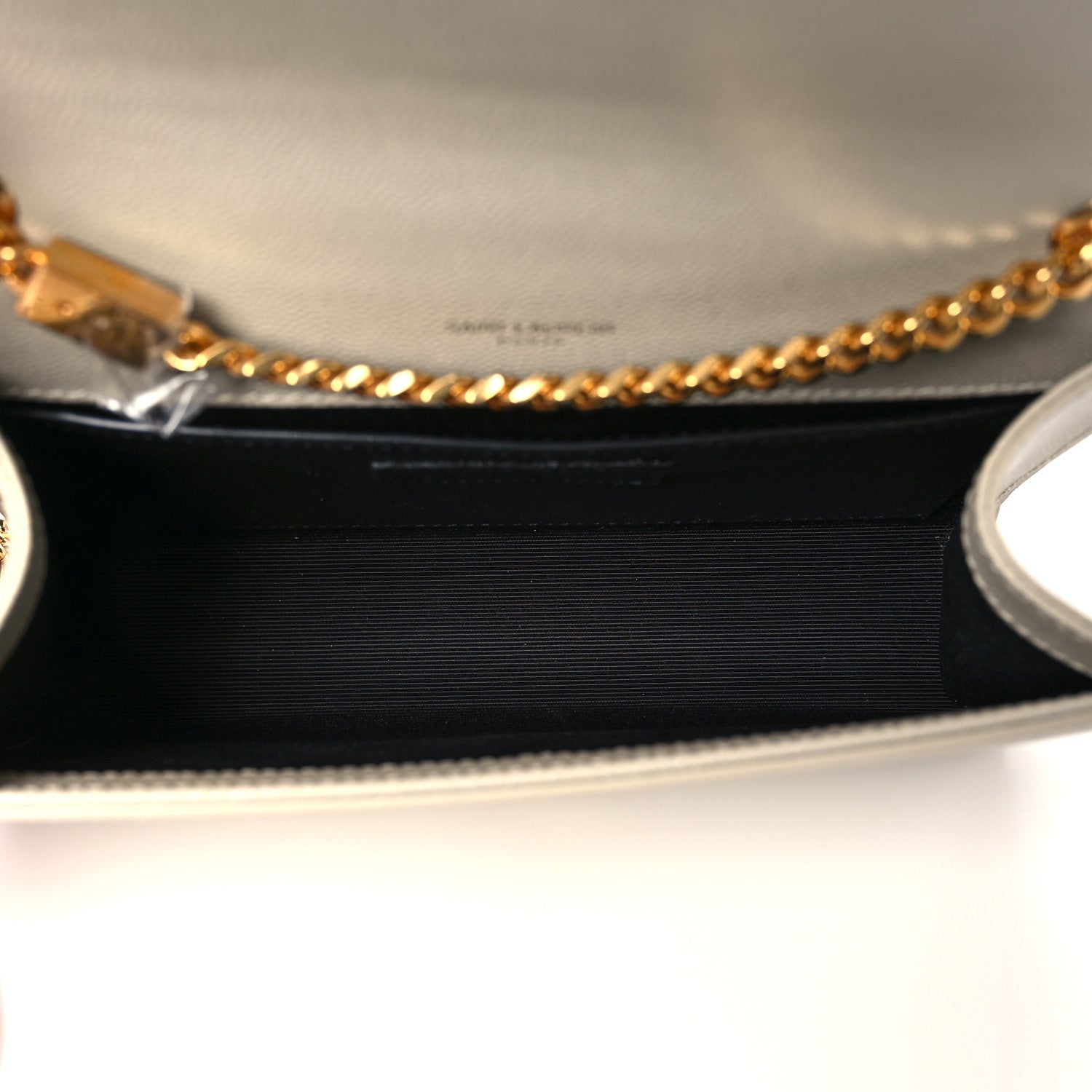 Saint Laurent Grain De Poudre Small Classic Monogram Kate Tassel Satchel Crema Soft 5 of 11