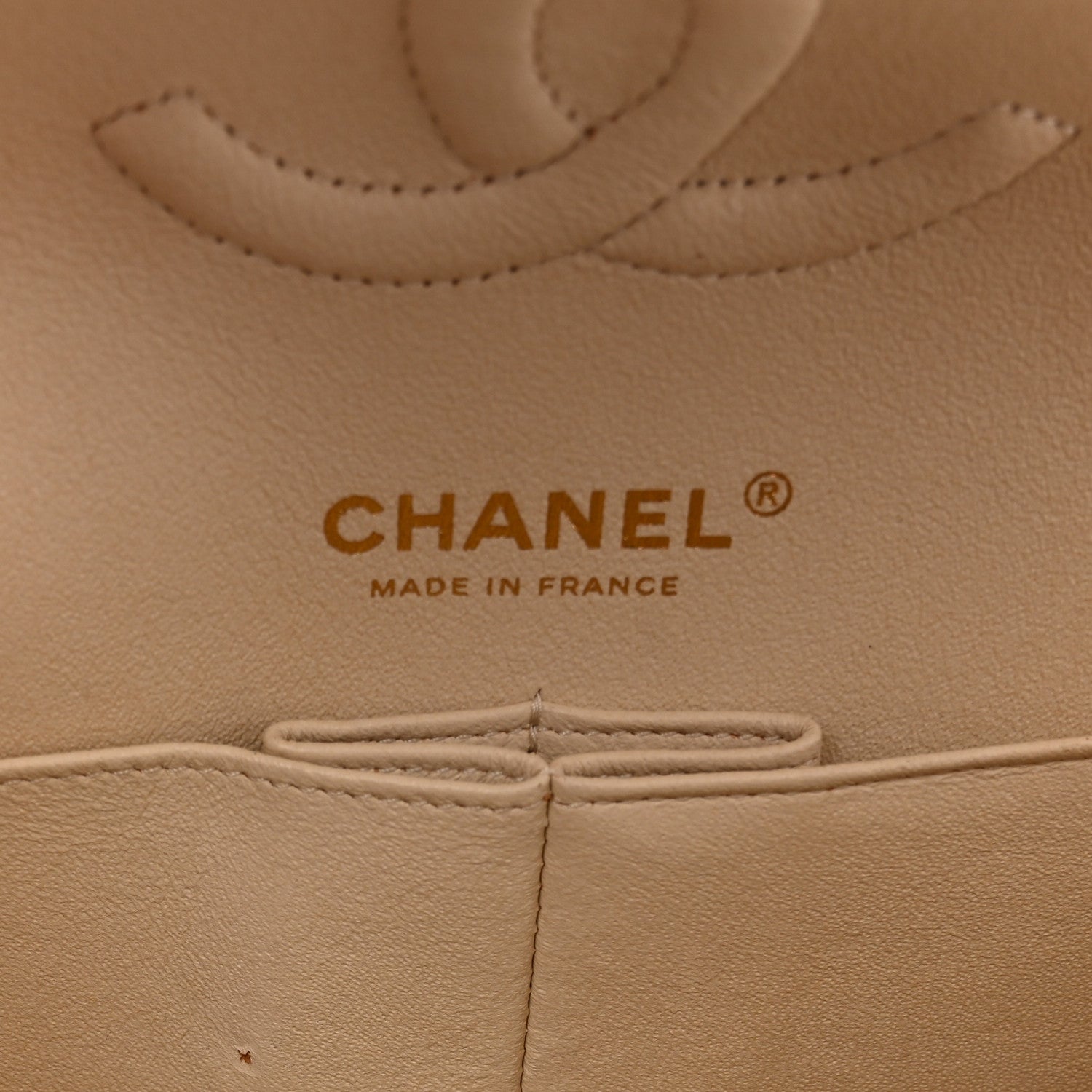 Chanel Caviar Quilted Medium Double Flap Light Beige 15 of 16