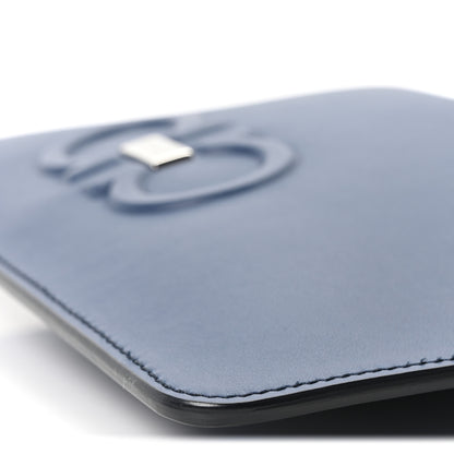 Salvatore Ferragamo Calfskin Gancio Wristlet Clutch Blue 9 of 9