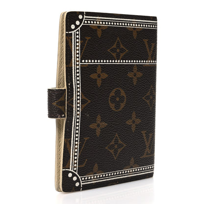 Louis Vuitton Damier Ebene Trunk Small Ring Agenda Cover White 3 of 14