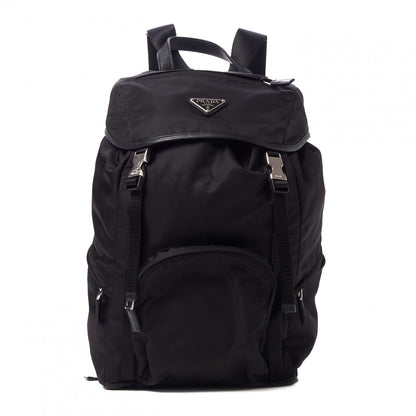 Prada Tessuto Nylon Montagna Double Buckle Backpack Black 1 of 8
