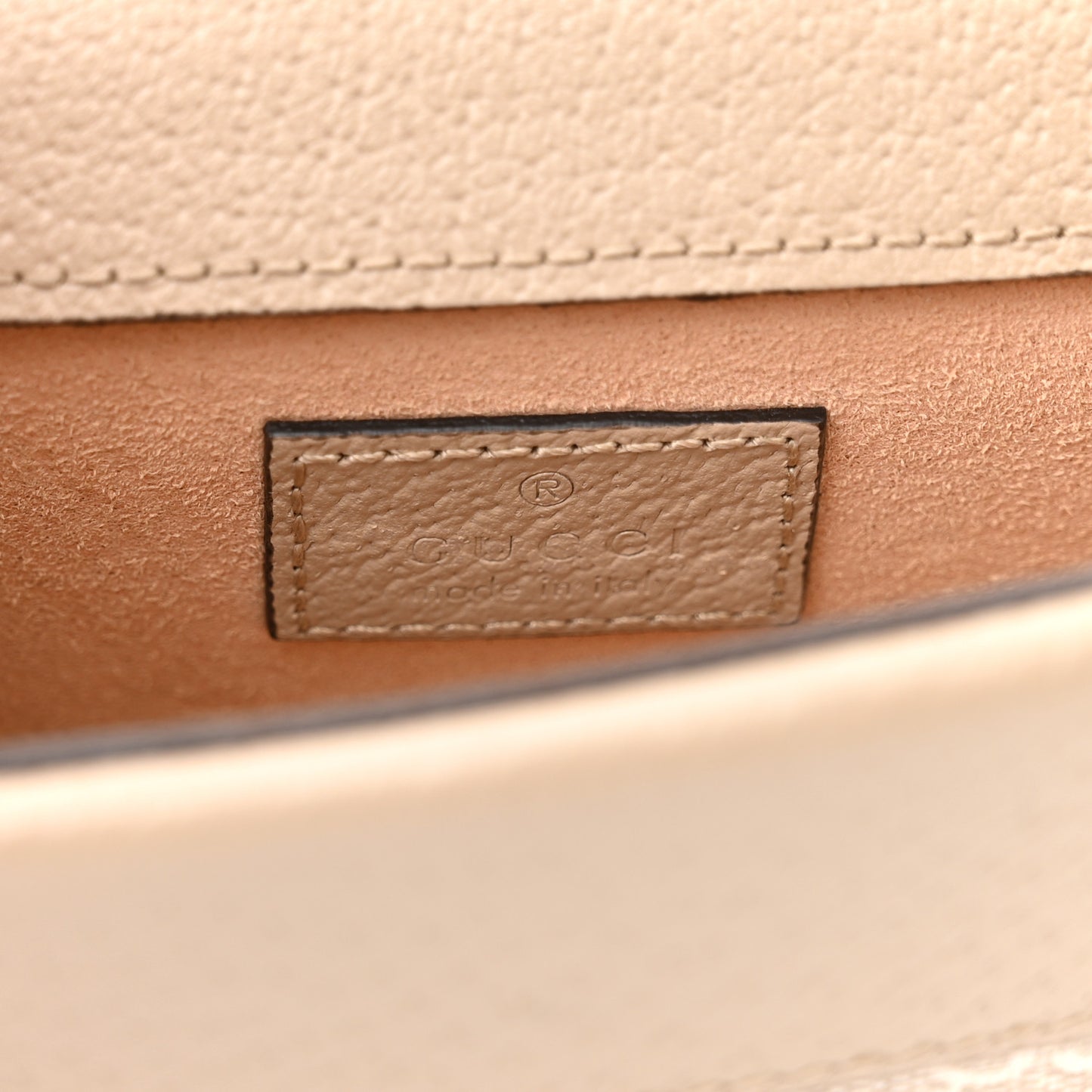 GG Supreme Monogram Textured Dollar Calfskin Super Mini Dionysus Shoulder Bag Beige Mystic White Oatmeal