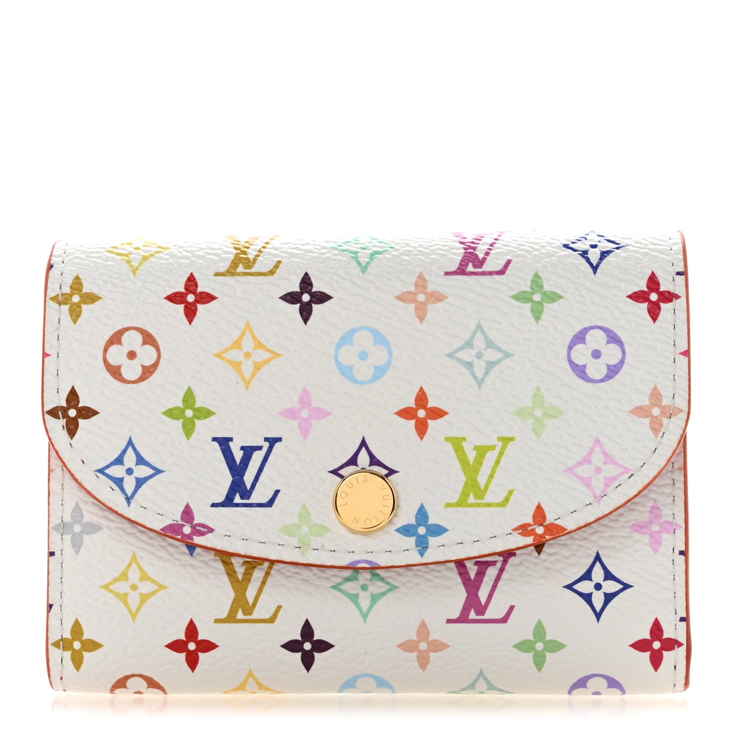 LV X TM Monogram Multicolor Rosalie Coin Purse White Kawaii Pink