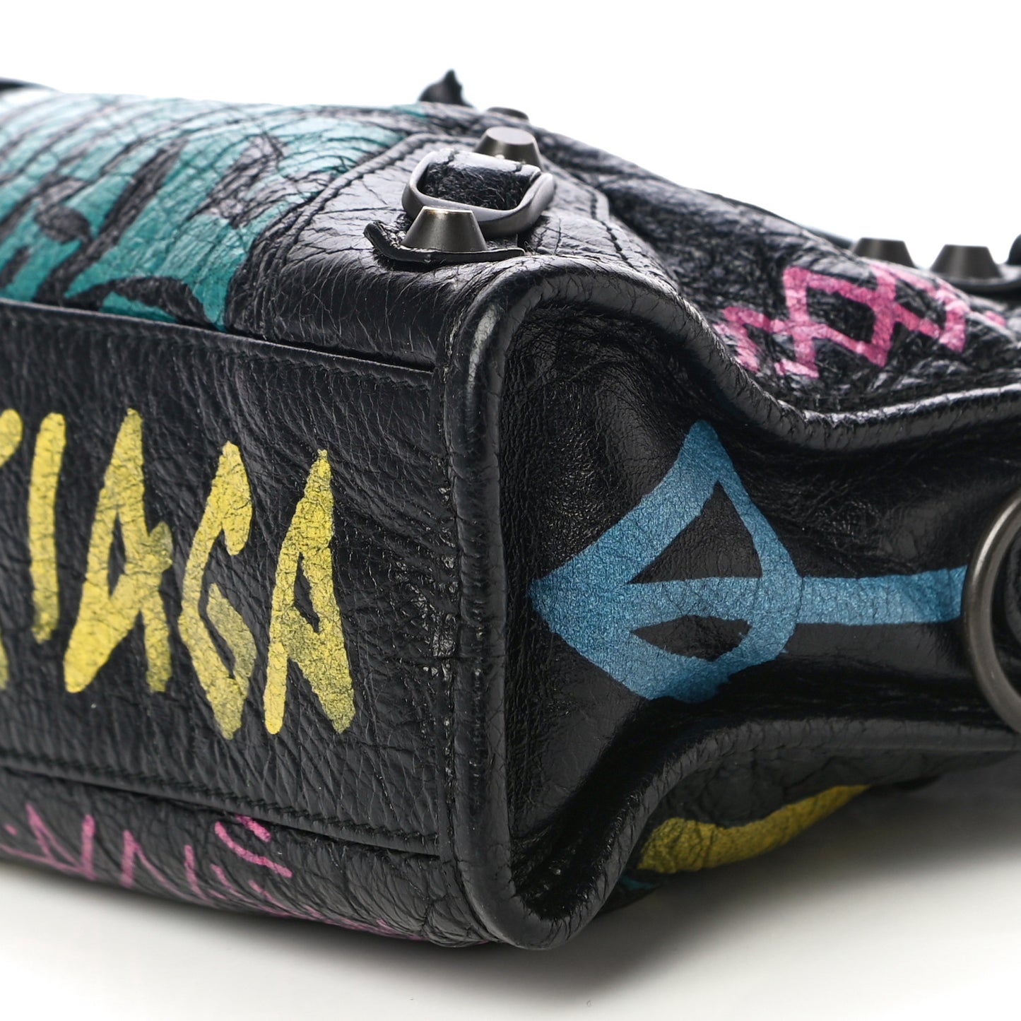 Agneau Arena Graffiti All Over Classic Hardware Mini City Black Multicolor