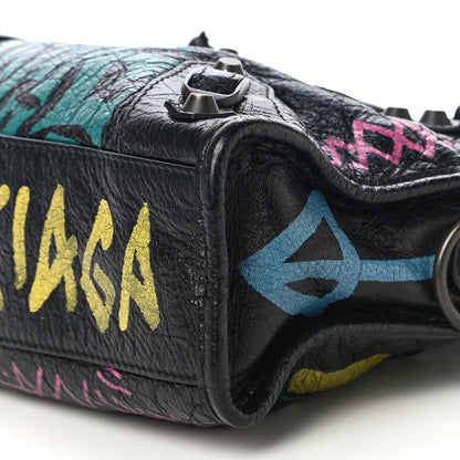 Balenciaga Agneau Arena Graffiti All Over Classic Hardware Mini City Black Multicolor 10 of 14
